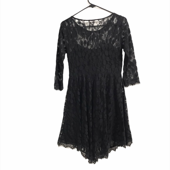 Free People Dresses & Skirts - Free People Black Lace Dress- Size 4